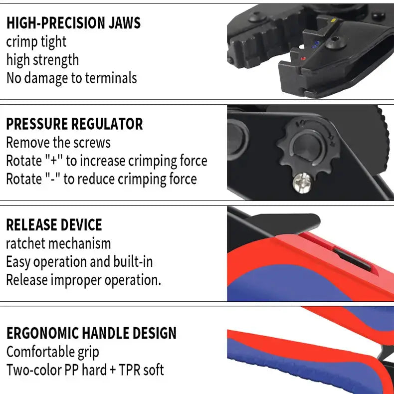 Pre-Insulated Terminal Crimping Pliers Kit (different models available) by Habicare