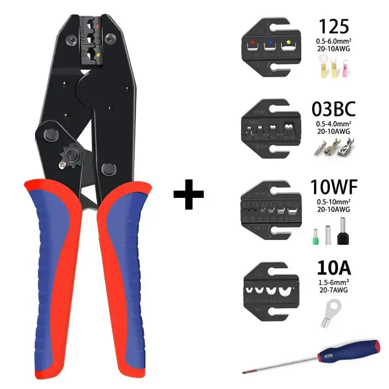 Pre-Insulated Terminal Crimping Pliers Kit (different models available) by Habicare