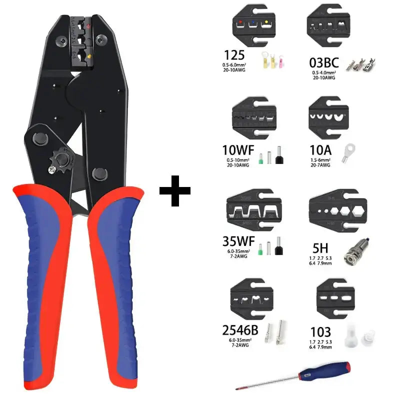 Pre-Insulated Terminal Crimping Pliers Kit (different models available) by Habicare