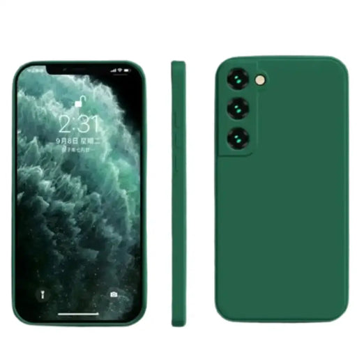 Premium Liquid Silicone Case for Samsung Galaxy A & S Series (Dark Green) by Habicare