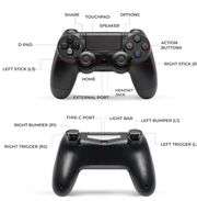 PS4 Controller - Black by techplus