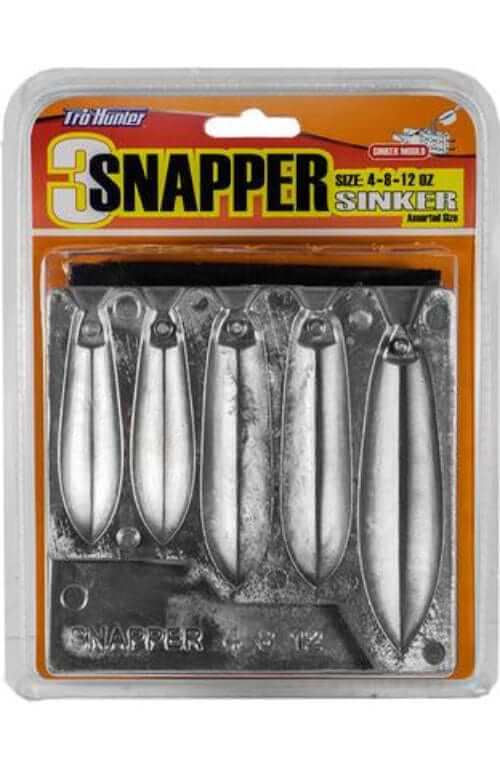 Combo of 5 Pro Hunter Sinker Mould 4oz to 12oz showing snapper sinker moulds for fishing.