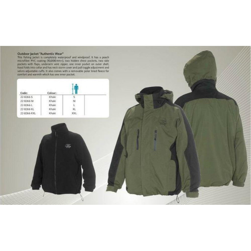 Authentic Jacket Outdoor Green Waterproof