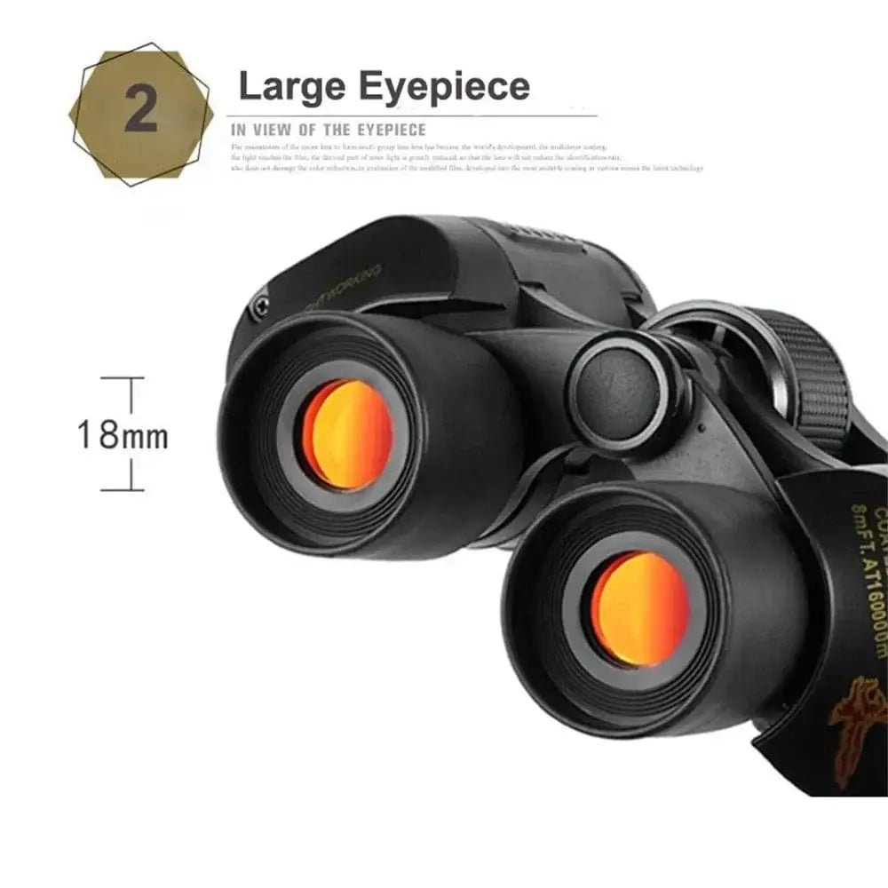China China Standard Kit Professional 60x60 BAK4 Optical Binoculars Telescope Long Distance Portable Powerful HD Binocular for Hunting Traveling Outdoor