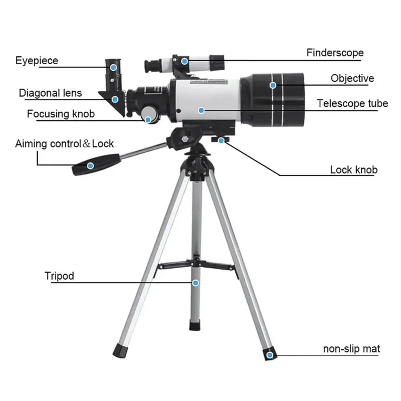 Professional Astronomical Telescope – 150x Zoom with HD Night Vision by Habicare
