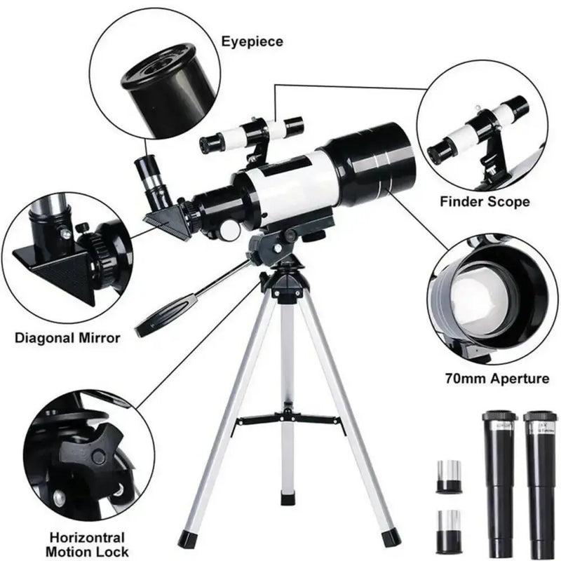 Professional Astronomical Telescope – 150x Zoom with HD Night Vision by Habicare