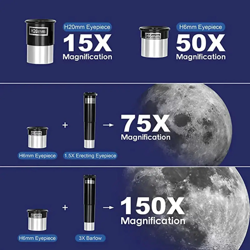 Professional Astronomical Telescope – 150x Zoom with HD Night Vision by Habicare