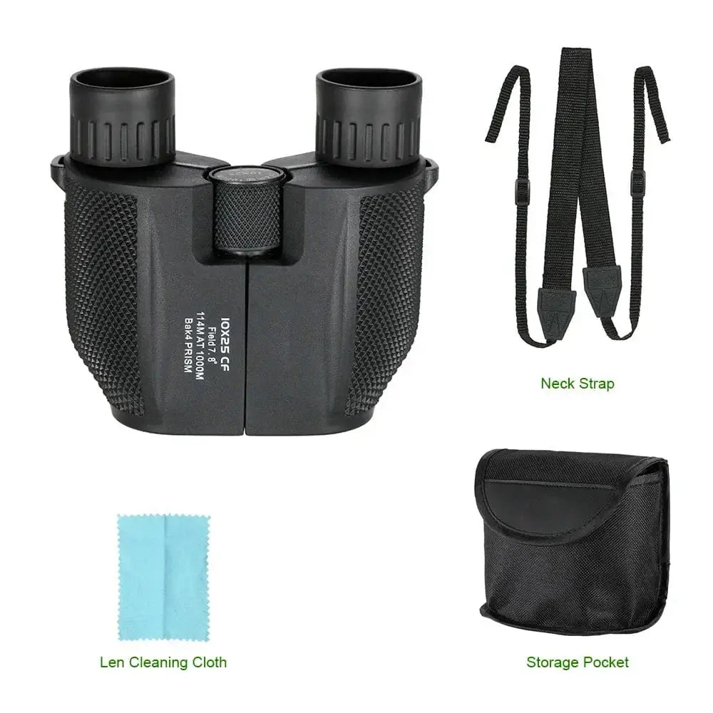 China China Professional Binoculars 10x25 BAK4 Prism High Powered Binocular Portable Hunting Telescope Pocket Scope for Sports Living