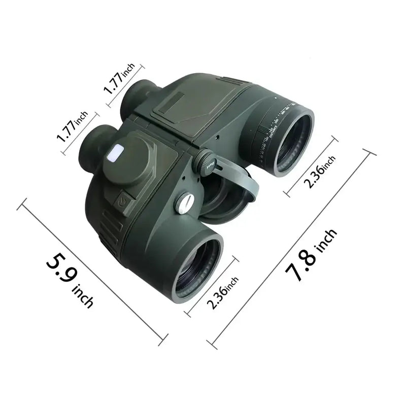 Professional Binoculars – Waterproof with Rangefinder & Compass (10x50) by Habicare