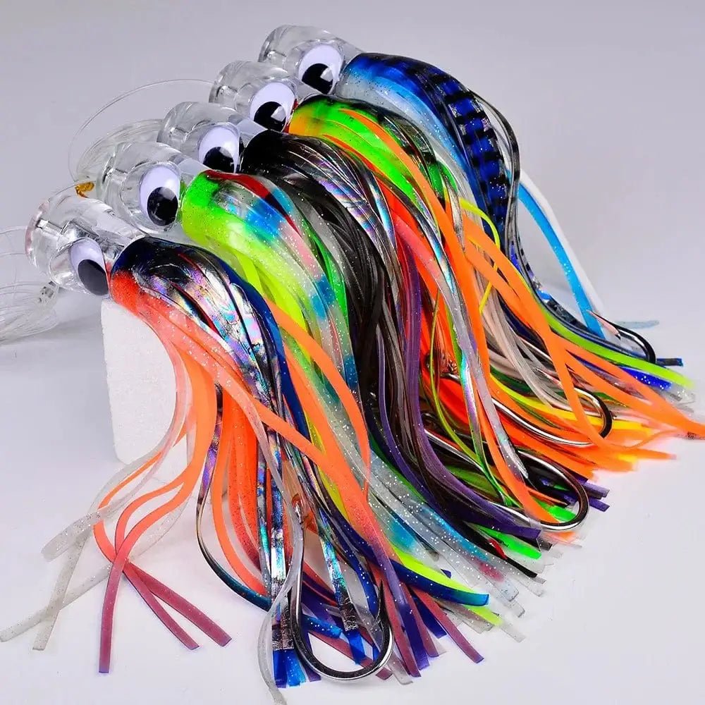 China China 17CM/70G 23CM/96G 2 Kinds of Professional Ocean Squid Boat Fishing Lures with Wire Bait and Squid Soft Lure for Trolling tuna