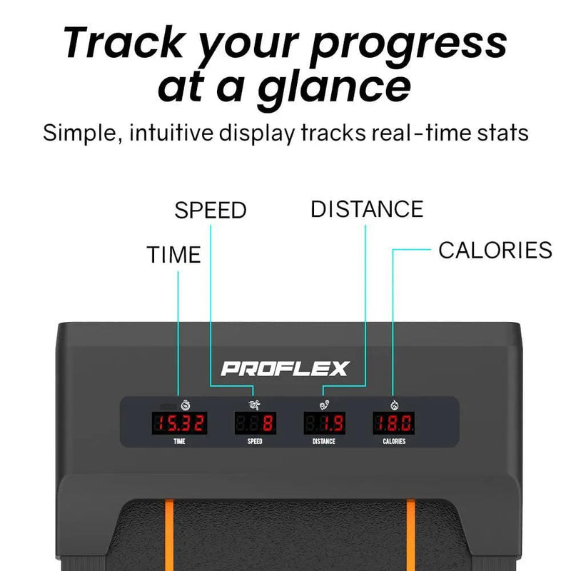 SportZone.co.nz Sports & Fitness > Exercise, Gym & Fitness > Treadmills Proflex Walking Pad Under Desk Treadmill Foldable Quiet 18kmh LCD Remote Proflex Walking Pad Desk Treadmill Foldable Quiet 18kmh