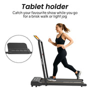 SportZone.co.nz Sports & Fitness > Exercise, Gym & Fitness > Treadmills Proflex Walking Pad Under Desk Treadmill Foldable Quiet 18kmh LCD Remote Proflex Walking Pad Desk Treadmill Foldable Quiet 18kmh