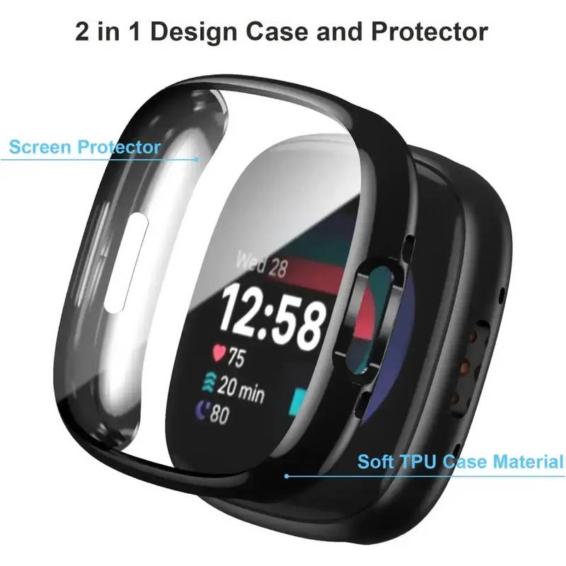 Protective Case - Fitbit Versa 4 Watch (9 colours available) by Habicare