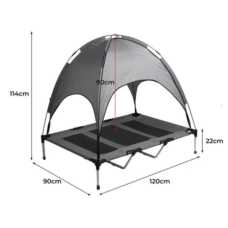 Elevated Pets Dogs Bed Raised Pet Cots Outdoor Camping Tent Sun Shade Canopy by dealonline.co.nz
