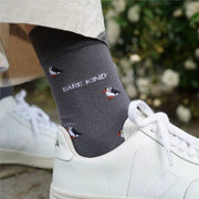 Save the Puffin Small Motif Bamboo Socks by Barekind NZ