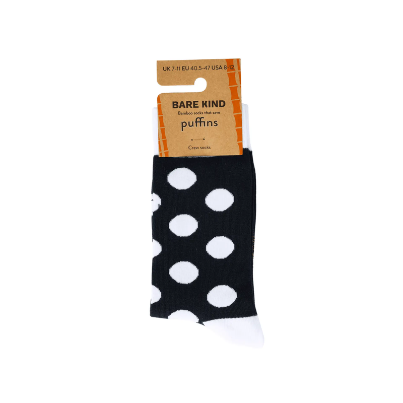 Save the Polka Dot Puffin Bamboo Socks by Barekind NZ