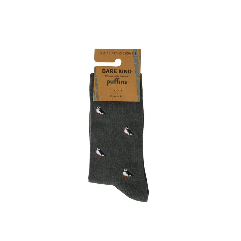 Barekind NZ Socks Save the Puffin Small Motif Bamboo Socks Save the Puffin Small Motif Bamboo Socks