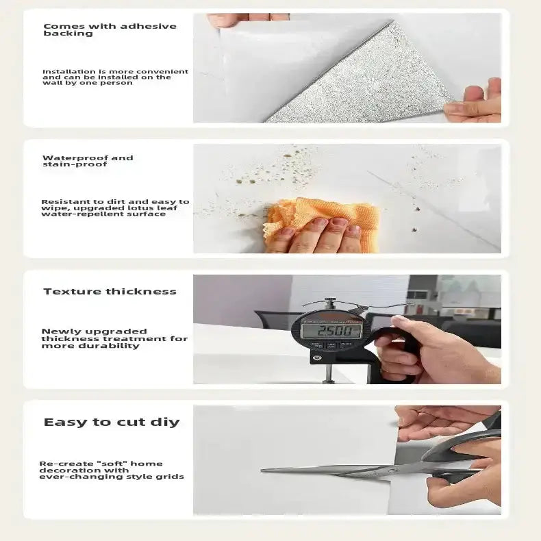 PVC Marble Wall & Floor Stickers – Self-Adhesive Waterproof by Habicare