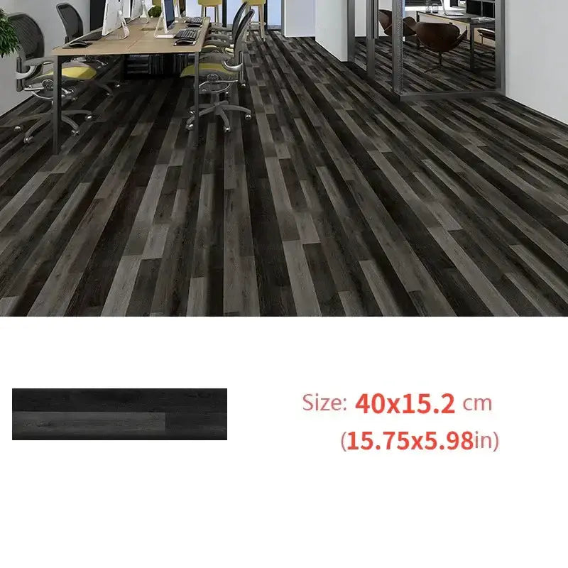 PVC Wood Grain Self-Adhesive Floor Tiles – 40x15cm (10Pcs) (available in 8 designs) by Habicare