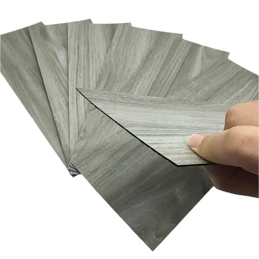 PVC Wood Grain Self-Adhesive Floor Tiles – 40x15cm (10Pcs) (available in 8 designs) by Habicare