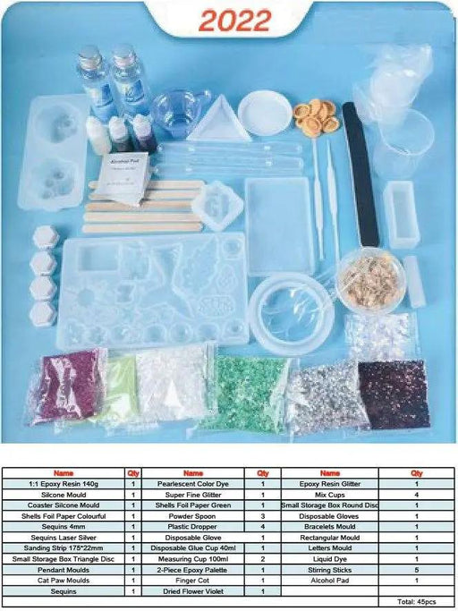 Upgraded 45pcs Resin Tools Set Starter Kit by Resin Art NZ