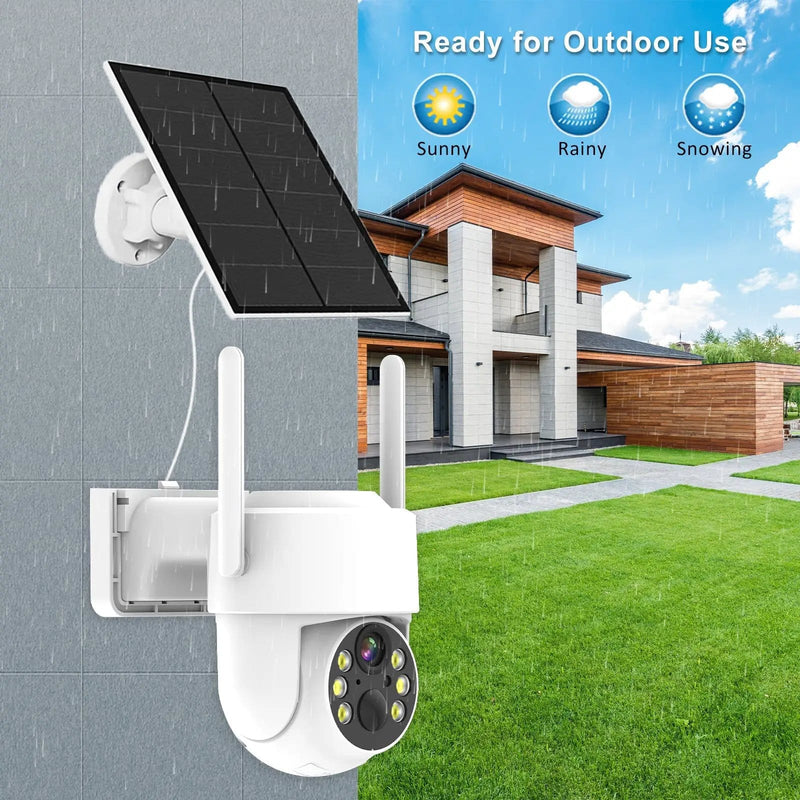 Wireless Security Camera SOLAR WIFI and battery powered free batteries and 64GB storage card by Kiwi Grab