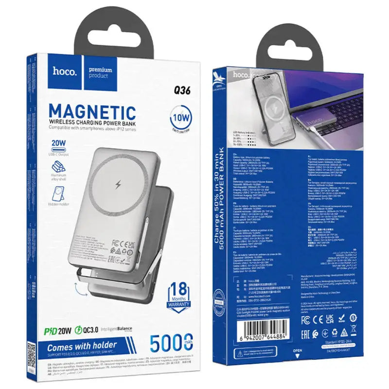 techplus Q36 Sunlight PD20W Wireless Power Bank 5000mAh Q36 Sunlight PD20W Magnetic Wireless Power Bank 5000mAh