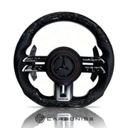 Mercedes-Benz Steering Wheel (Forged Carbon Fiber+Perforated Leather) #Q52 by CARBONISE