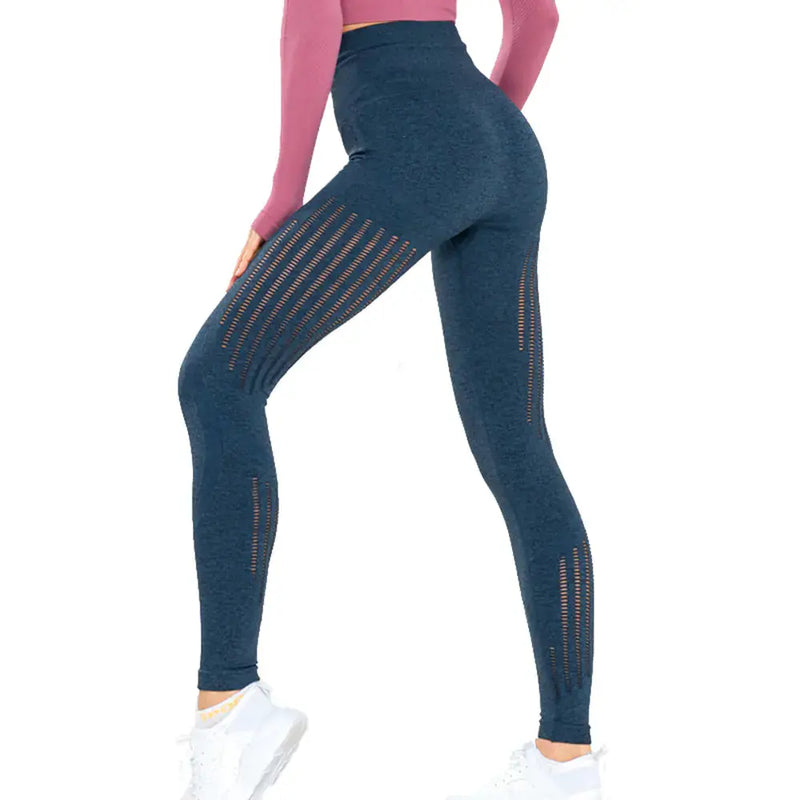 High Waist Knitted Yoga Pants for Women - Seamless Stretch Activewear | Athletic Leggings by Mead's Supply & Equipment Outfitters limited