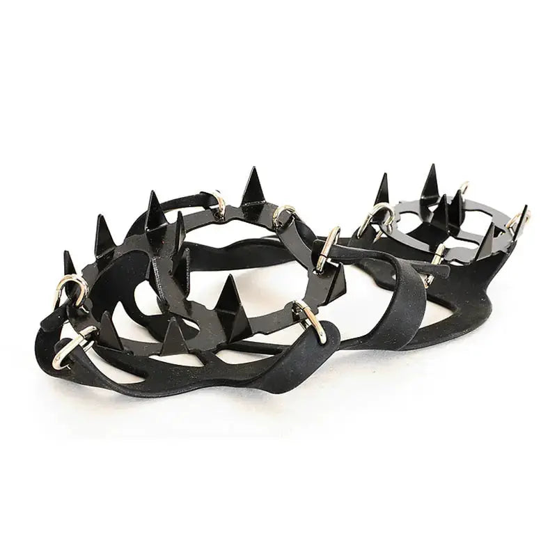 18-Tooth Stainless Steel Ice Crampons for Climbing - Silicone Anti-Slip Traction | M & L by Mead's Supply & Equipment Outfitters limited
