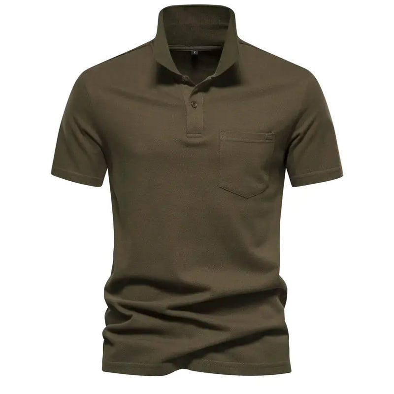 Men's 100% Cotton Polo Shirt - Classic Short Sleeve Polo with Pocket | Casual Summer Wear by Mead's Supply & Equipment Outfitters limited