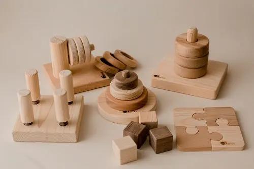 Second Birthday Wooden Montessori Play Set - QToys | Wooden Toy NZ by Curious Moonbeam