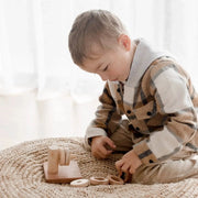 Horizontal Hanger Fine Motor Stacker – QToys | Wooden Toy NZ by Curious Moonbeam