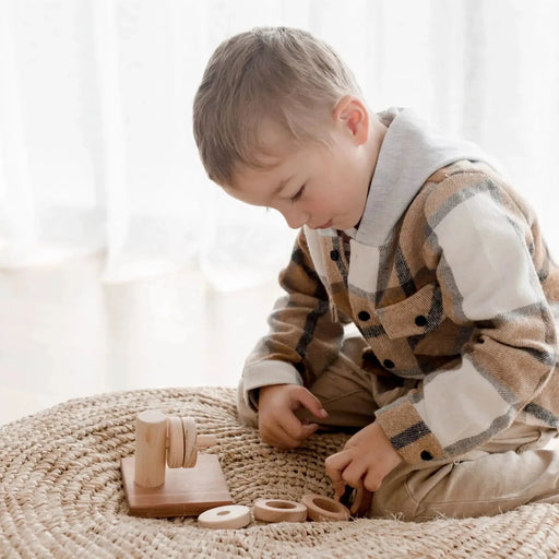 Curious Moonbeam Montessori Toy Horizontal Hanger Fine Motor Stacker – QToys | Wooden Toy NZ Horizontal Hanger Fine Motor Stacker – QToys | Wooden Toy NZ