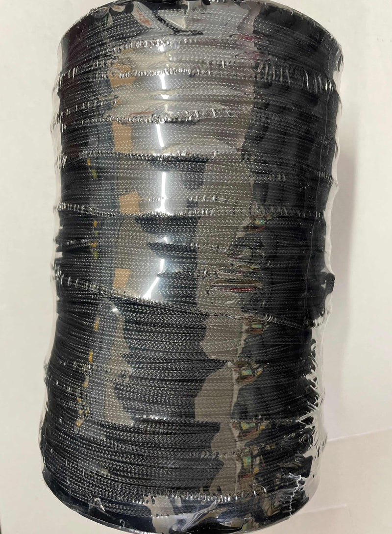 Twine Vo Nylon 210D/10X16 Black Tarred 1kg in packaging, showing braided nylon twines, durable and long-lasting.