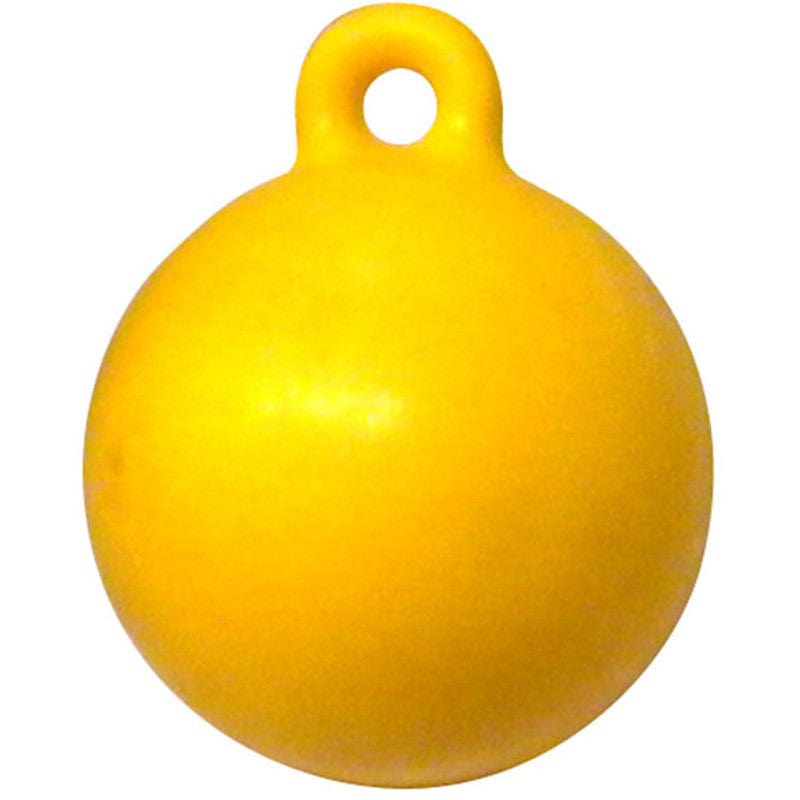 5.5-inch Round Buoy PVC in bright yellow color, ideal for commercial marine use.