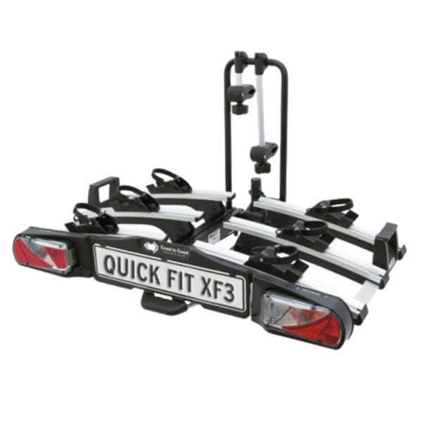 XF3 Large-Folding/Tilting-3 Bike Rack with Quick Fit design, perfect for transporting three bicycles securely.
