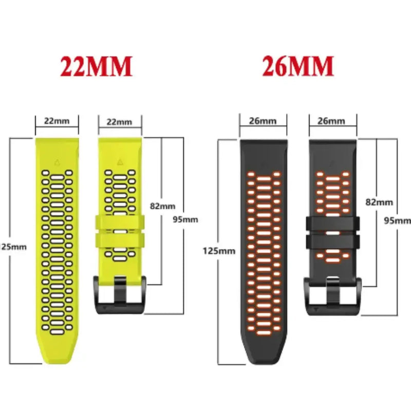 Quick Fit Silicone Strap for the Garmin Fenix 5X & 5X Plus (available in 12 colours) by Habicare