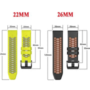 Quick Fit Silicone Strap for the Garmin Fenix 7X & 7X Pro (available in 12 colours) by Habicare