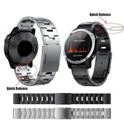 Quick Fit Titanium Strap for the Garmin Fenix/Epix/Instinct Series (22/26mm) (3 colors available) by Habicare