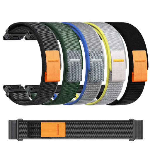 QuickFit Nylon Strap for the Garmin Instinct/Fenix Series (2 sizes & 6 colours available) by Habicare