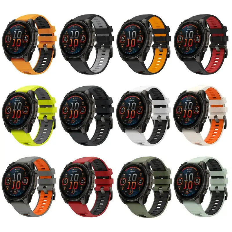 QuickFit Silicone Sports Strap for the Garmin (22mm/26mm) (wide compatibility & 22 colours) by Habicare