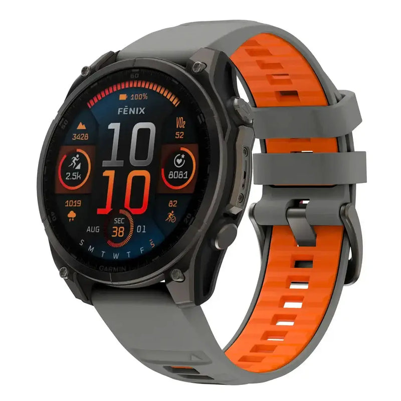 QuickFit Silicone Sports Strap for the Garmin (22mm/26mm) (wide compatibility & 22 colours) by Habicare