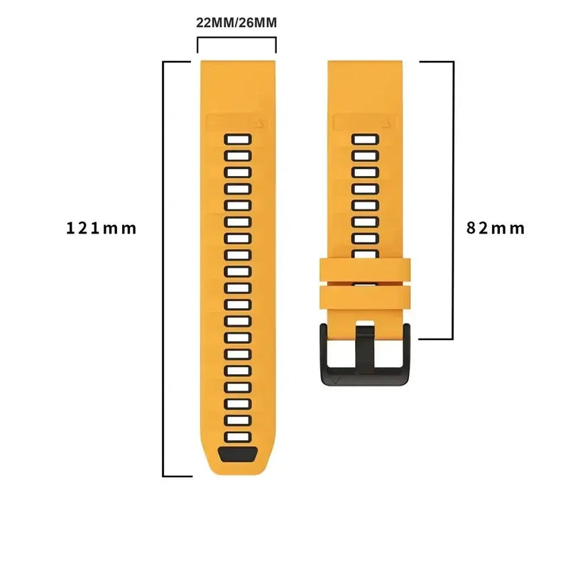 QuickFit Silicone Sports Strap for the Garmin (22mm/26mm) (wide compatibility & 22 colours) by Habicare