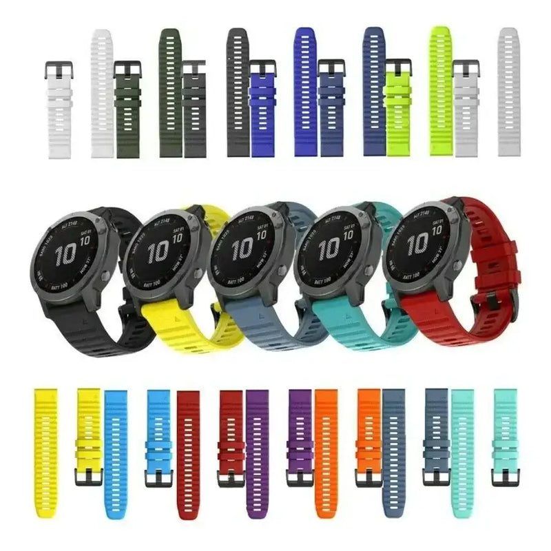 QuickFit Silicone Strap for the Garmin Descent MK1/MK2/MK2i, Enduro/2, Tactix Delta (26mm) (10 colours available) by Habicare