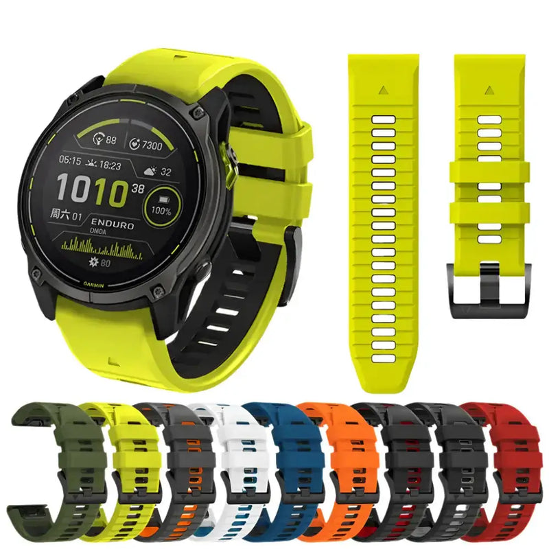 QuickFit Silicone Strap for the Garmin Flagship Models (2 sizes & 46 colours available) by Habicare
