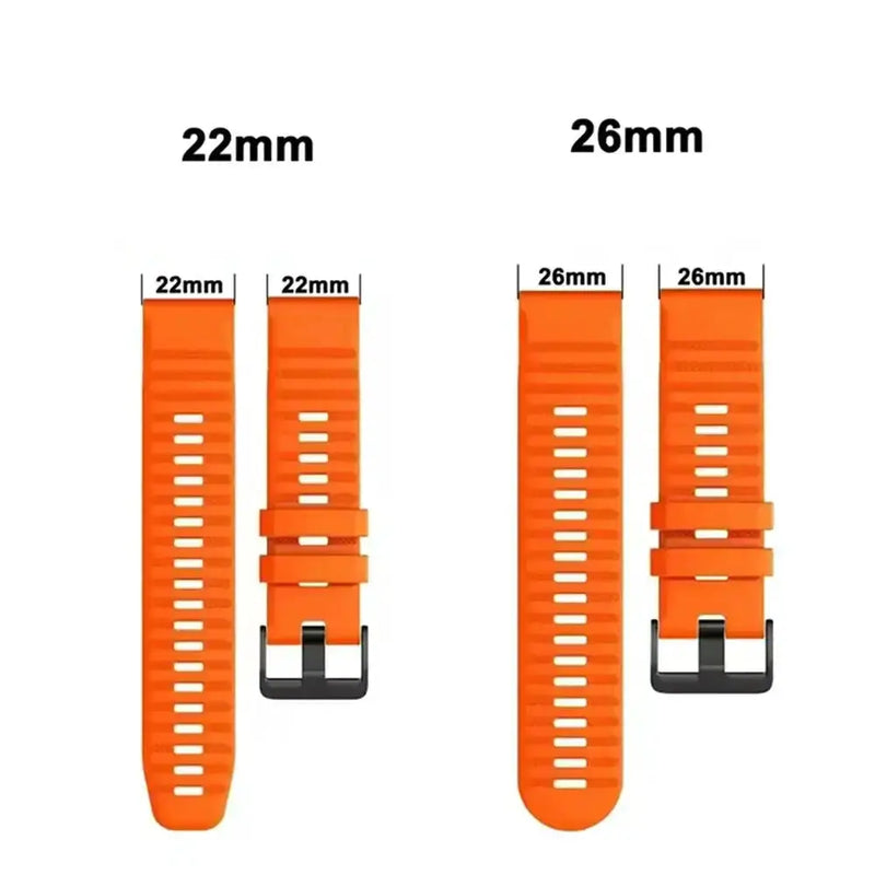 QuickFit Silicone Strap for the Garmin Flagship Models (2 sizes & 46 colours available) by Habicare