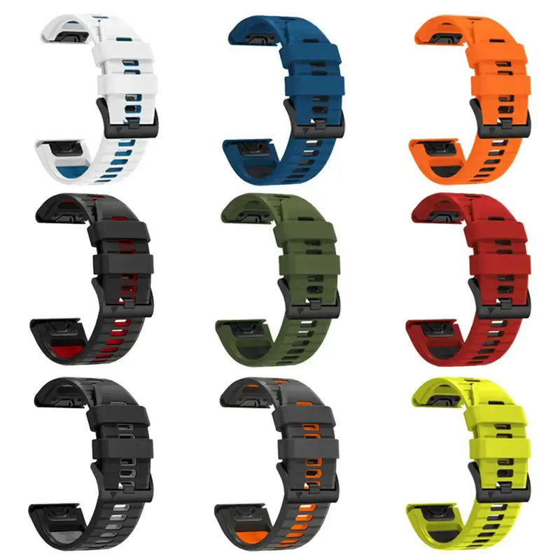 QuickFit Silicone Strap for the Garmin Flagship Models (2 sizes & 46 colours available) by Habicare