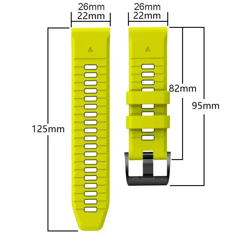 QuickFit Silicone Strap for the Garmin Flagship Models (2 sizes & 46 colours available) by Habicare
