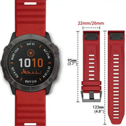 Quickfit Silicone Strap for the Garmin Watch Series (available of various range of models and 46 colours) by Habicare